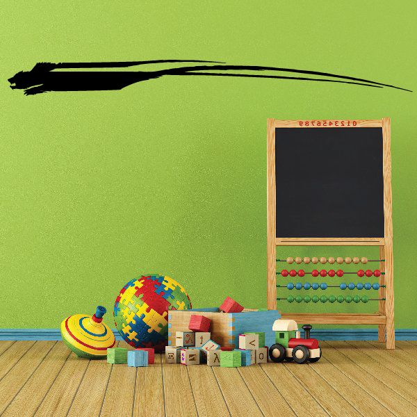 Vehicle pinstripe vinyl decal, black curved stripe