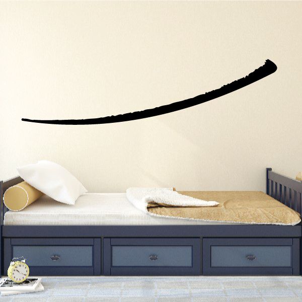 Black curved pinstripe vinyl decal strip