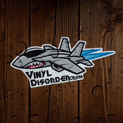 Vinyl Disorder brand weather-resistant sticker with logo