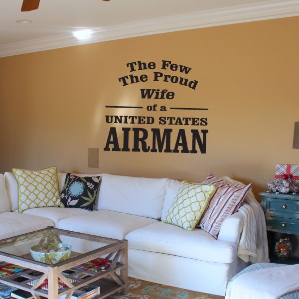 Navy wall decal: The Few, The Proud, Wife of a U.S. Airman