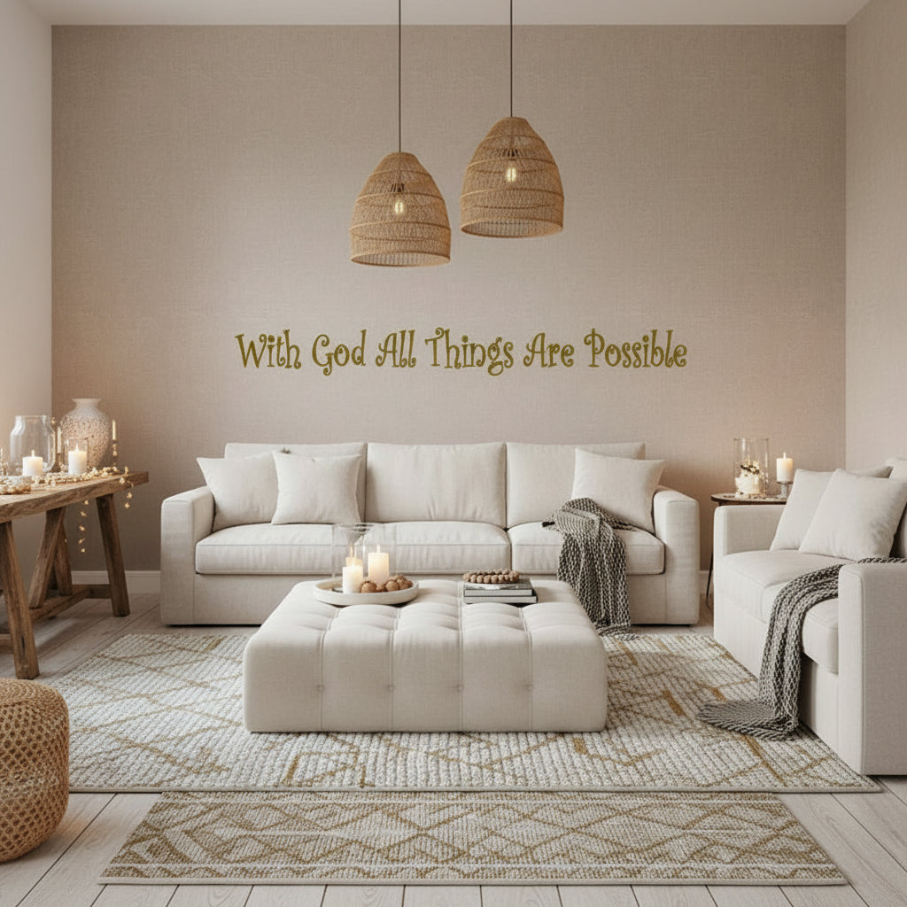Image of With god all things are possible Vinyl Decal
