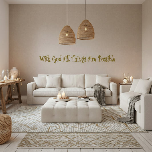 Image of With god all things are possible Vinyl Decal
