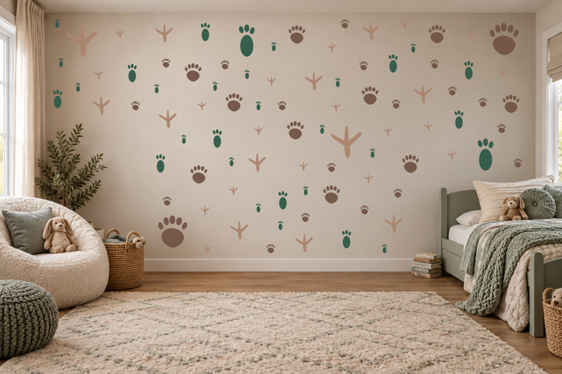 Woodland Track Party Wall Decal Kit