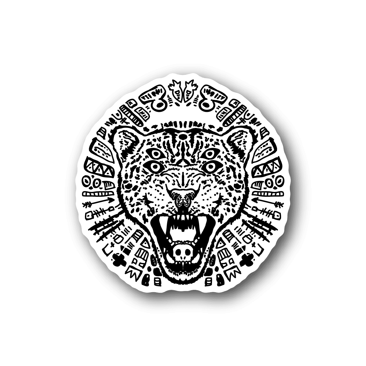 Image of 4 Eyed Tiger Sticker