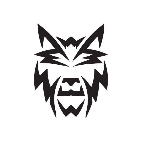 Image of Abstract Humble Wolf Head Decal