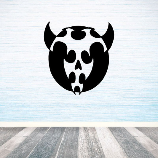 Goat head decal, abstract black silhouette