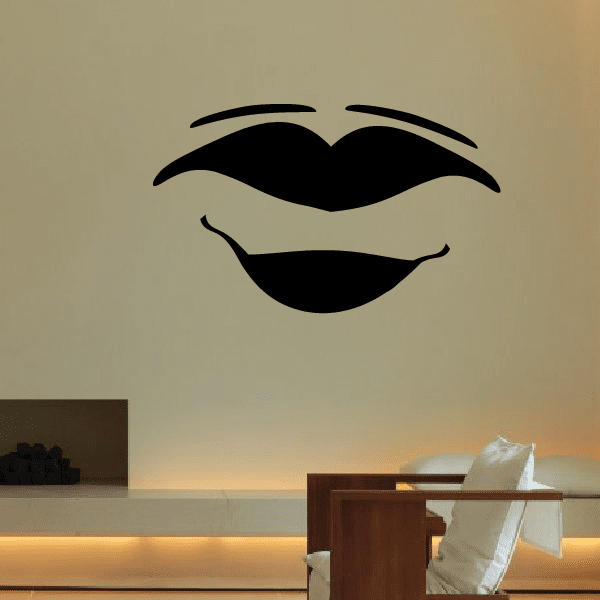 Black smiling star face pumpkin wall decal