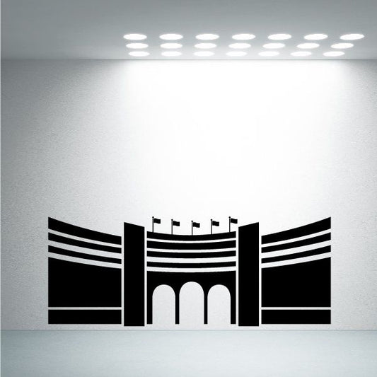 Black and white Admiralty Arch wall decal with striped facade and arch gateway