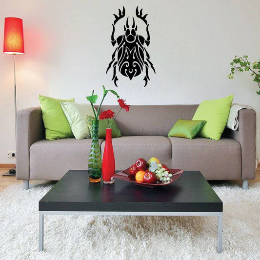 Adult tick wall decal, black silhouette design