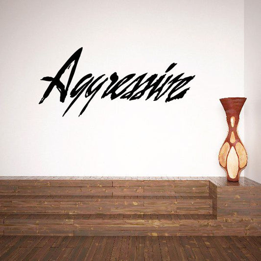 Black stylized text wall decal