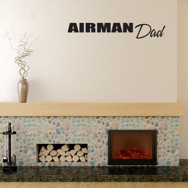 Image of Airman Dad Block Decal