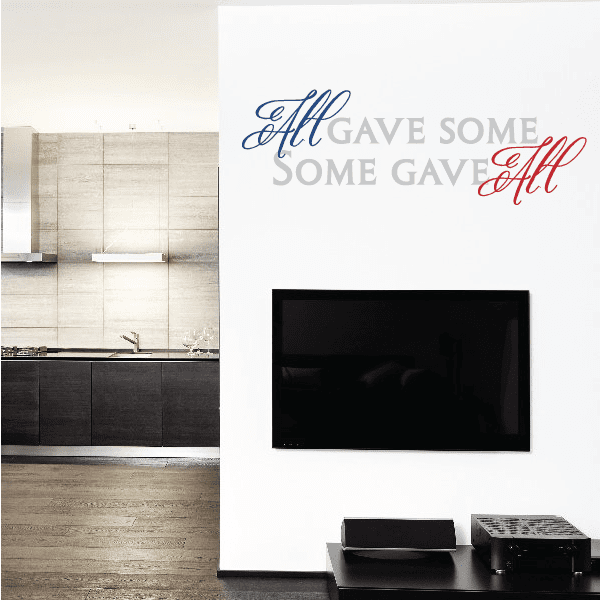 Image of All Gave Some Printed Die Cut Decal