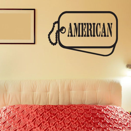 Image of American Dog Tag Decal