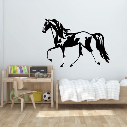 Black horse silhouette wall decal