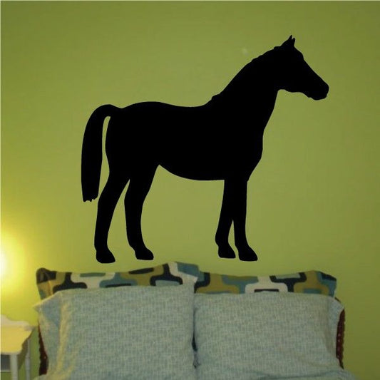 Black standing horse silhouette wall decal