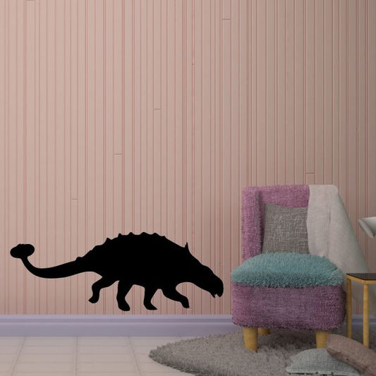 Ankylosaurus decal with black dinosaur silhouette
