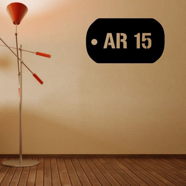 Image of AR 15 Dog Tag Decal