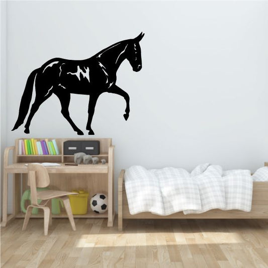 Black mule silhouette decal