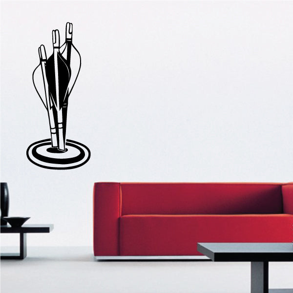 A wall decal featuring an archery theme with a bow and arrow design