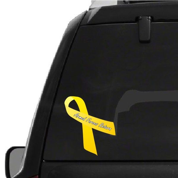 Image of Armed Forces Return Awareness Ribbon Vinyl Sticker