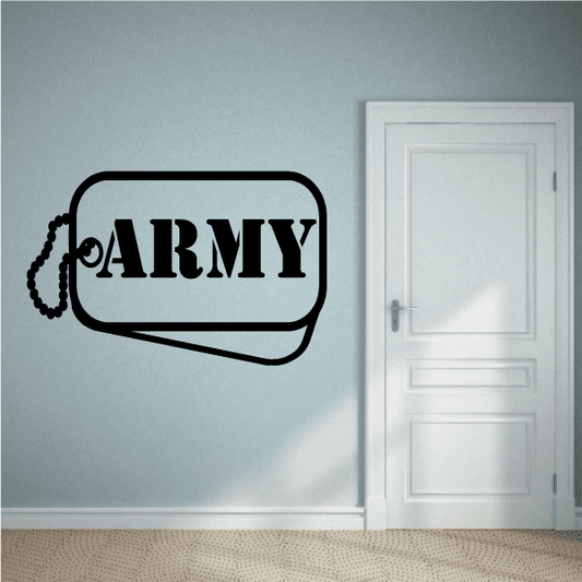 Image of Army Dog Tag Decal