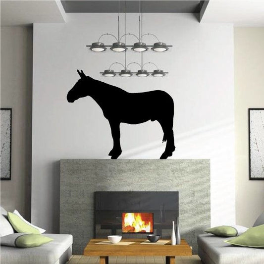 Black horse silhouette wall decal sticker