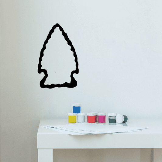 Arrowhead outline wall decal with black arrowhead shape