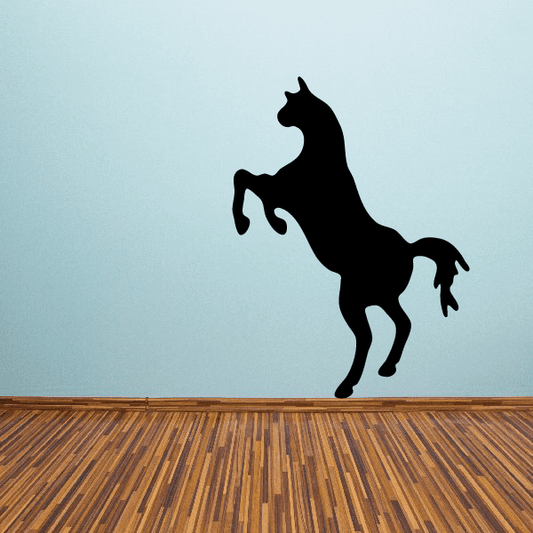 Standing horse silhouette decal, black wall sticker