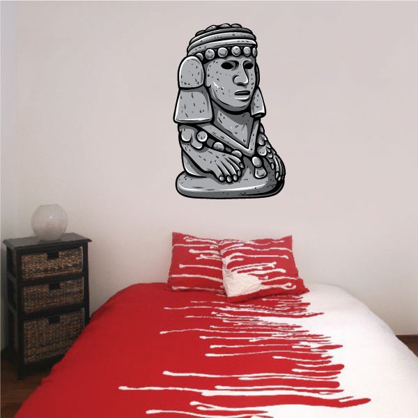 Image of Aztec Colored Stone Sculpture Sticker