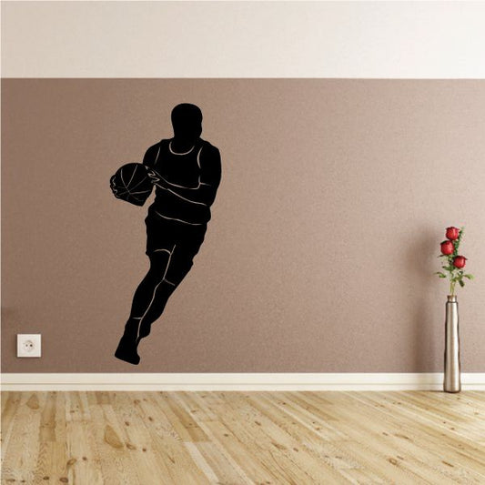 Image of Basketball Pass Silhouette Decal