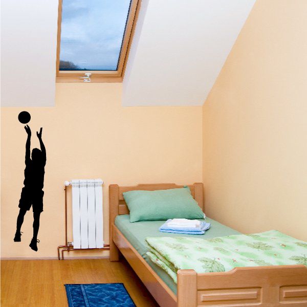 Image of Basketball Player Shooting Decal