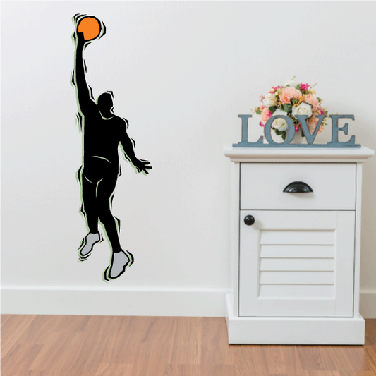 Image of Basketball Wall Decal - Vinyl Sticker - Car Sticker - Die Cut Sticker - CDScolor054