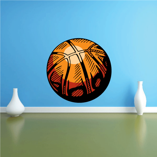 Image of Basketball Wall Decal - Vinyl Sticker - Car Sticker - Die Cut Sticker - CDScolor087