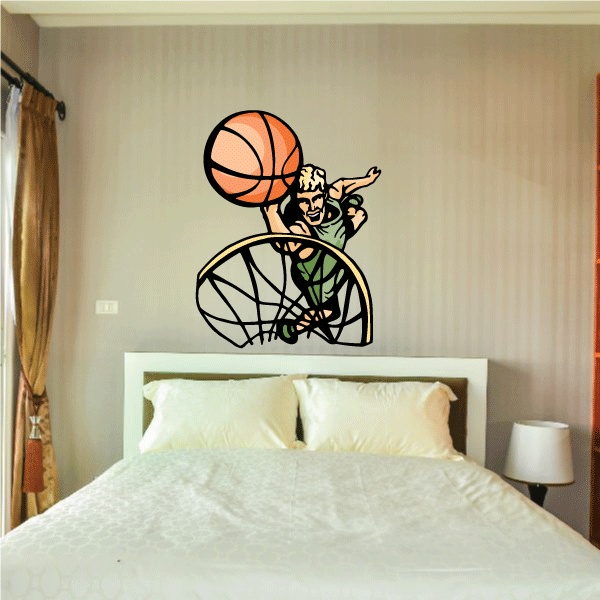 Image of Basketball Wall Decal - Vinyl Sticker - Car Sticker - Die Cut Sticker - CDScolor092