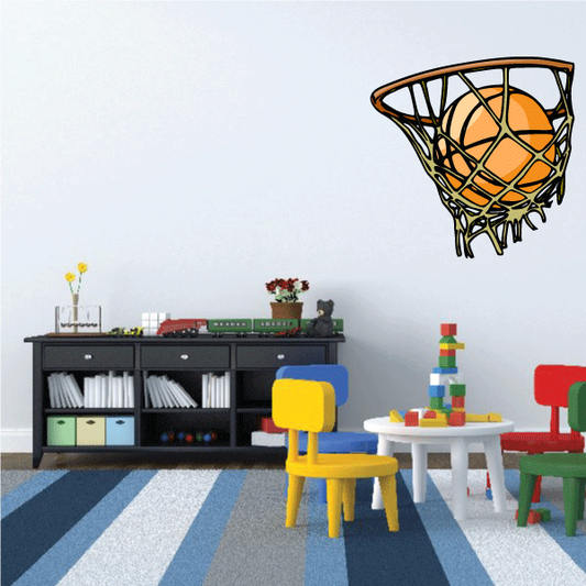 Image of Basketball Wall Decal - Vinyl Sticker - Car Sticker - Die Cut Sticker - CDScolor101