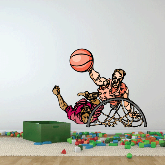 Image of Basketball Wall Decal - Vinyl Sticker - Car Sticker - Die Cut Sticker - CDScolor102