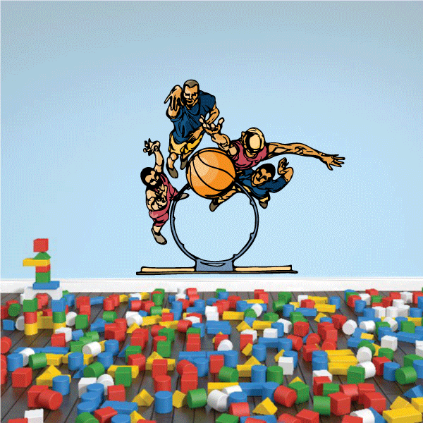 Image of Basketball Wall Decal - Vinyl Sticker - Car Sticker - Die Cut Sticker - CDScolor104