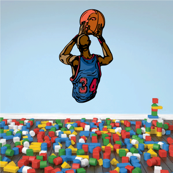 Image of Basketball Wall Decal - Vinyl Sticker - Car Sticker - Die Cut Sticker - CDScolor114