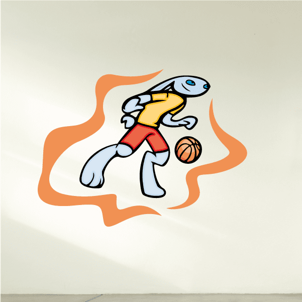 Image of Basketball Wall Decal - Vinyl Sticker - Car Sticker - Die Cut Sticker - CDScolor148