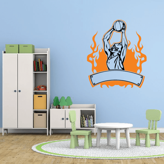 Image of Basketball Wall Decal - Vinyl Sticker - Car Sticker - Die Cut Sticker - SMcolor012