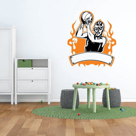 Image of Basketball Wall Decal - Vinyl Sticker - Car Sticker - Die Cut Sticker - SMcolor013