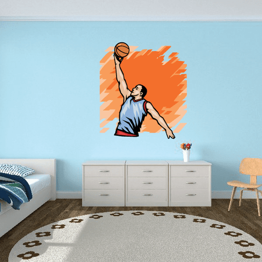 Image of Basketball Wall Decal - Vinyl Sticker - Car Sticker - Die Cut Sticker - SMcolor023