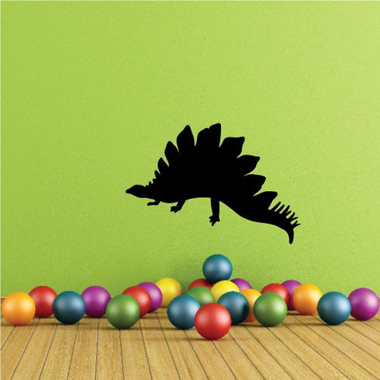 Black stegosaurus wall decal silhouette