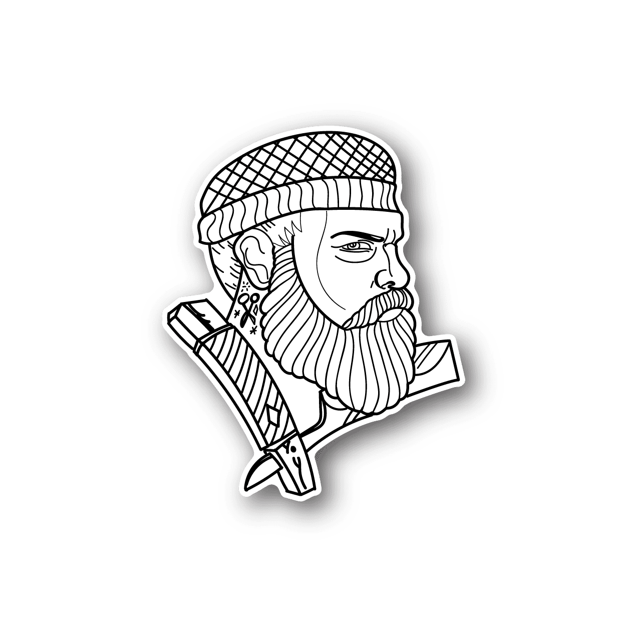 Image of Bearded Barber Sticker