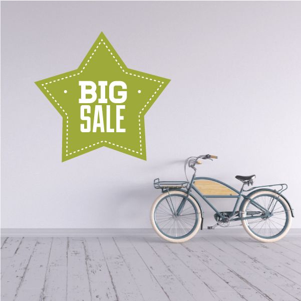 Image of Big Sale Retail Discount Sign Wall Decal - Vinyl Decal - Car Decal - Idcolor027