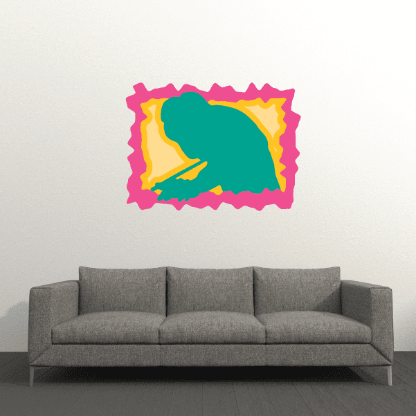 Image of Billiard Leaning in Player Sticker