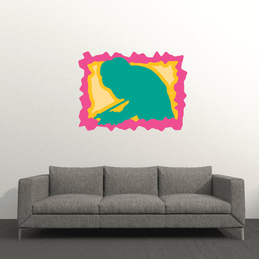 Image of Billiard Leaning in Player Sticker