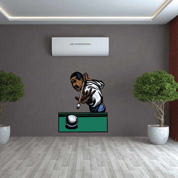 Image of Billiard Over the Shoulder Pose Decal