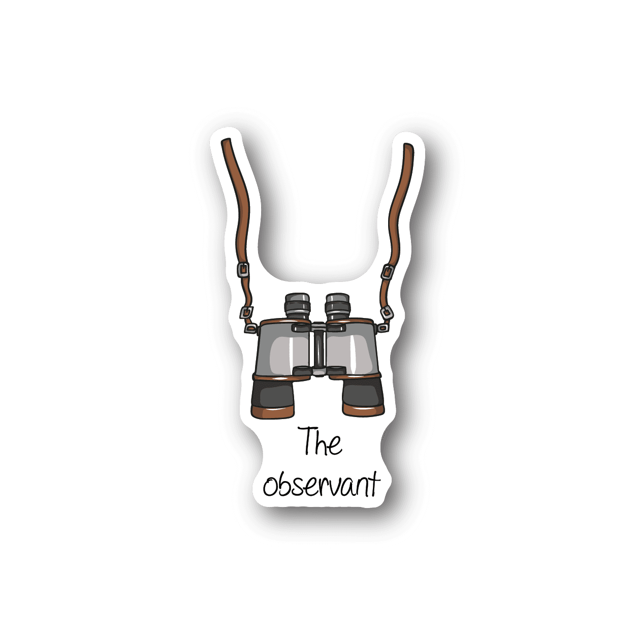 Image of Binoculars The Observant Sticker
