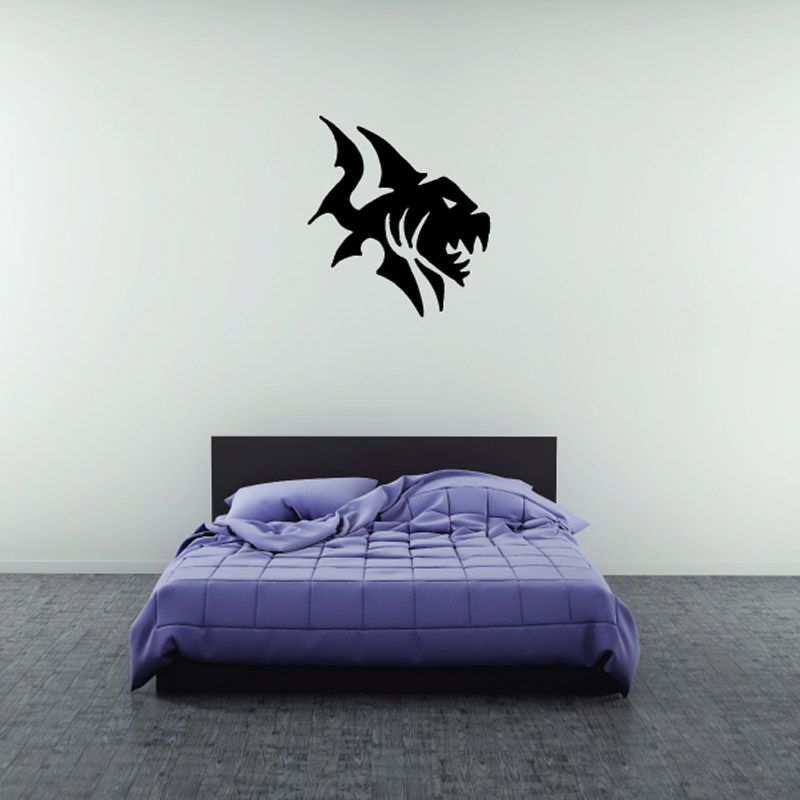 Bird wall decal vinyl, black flying bird silhouette